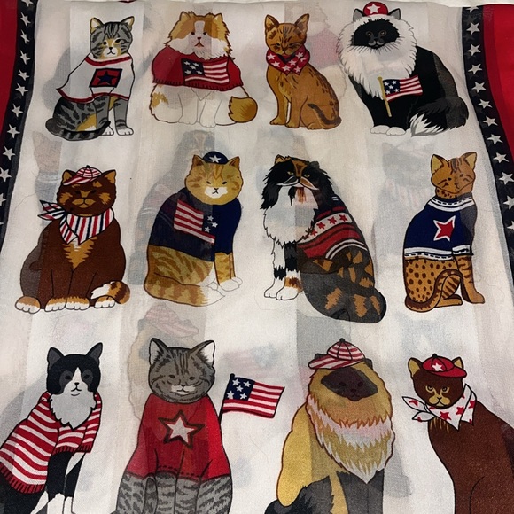 American Cats Scarf (except for a few Siamese and Persians 😂) Vintage - Picture 3 of 5
